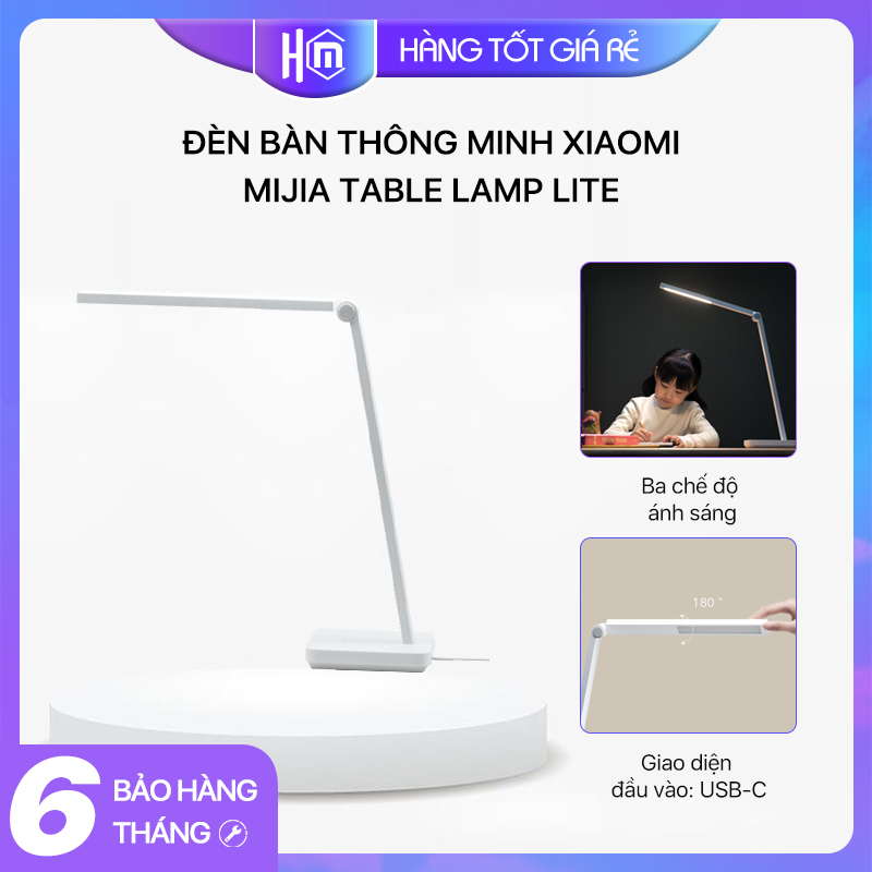 Xiaomi Mijia Đèn Lite Đèn LED -Bàn Có Thể Điều Chỉnh Ba Chế Độ Ánh Sáng Đèn Bàn Điều Khiển Cảm Ứng Không Có Ánh Sáng Xanh 4000K 500lm 220V