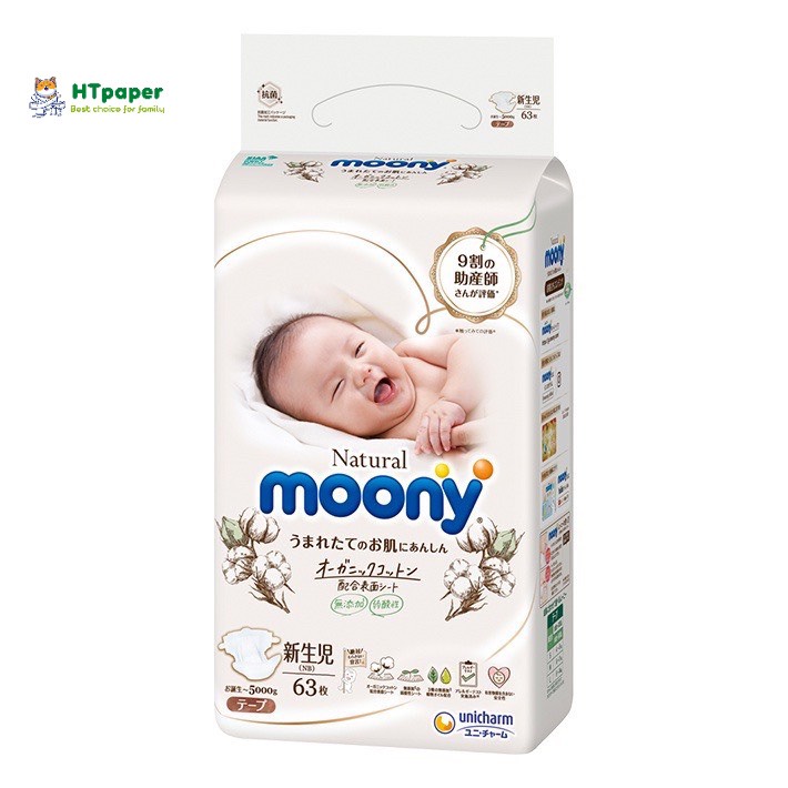 TẢ DÁN Moony Natural Nội Địa Nhật Size S58 dành cho bé từ 4-8kg