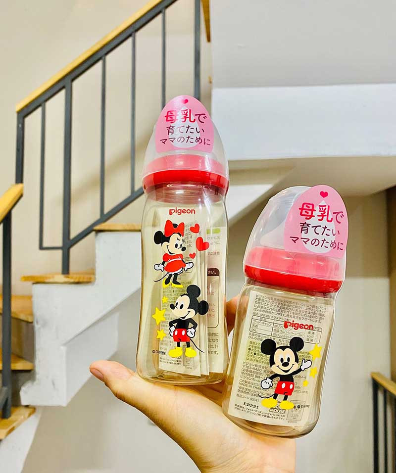 (tặng thêm 1 núm ) Bình Pigeon nội địa PPSU 160ml- 240ml