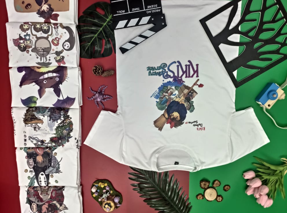 [HCM]Áo thun unisex Studio Ghibli - Kiki Delivery Service Mẫu 1