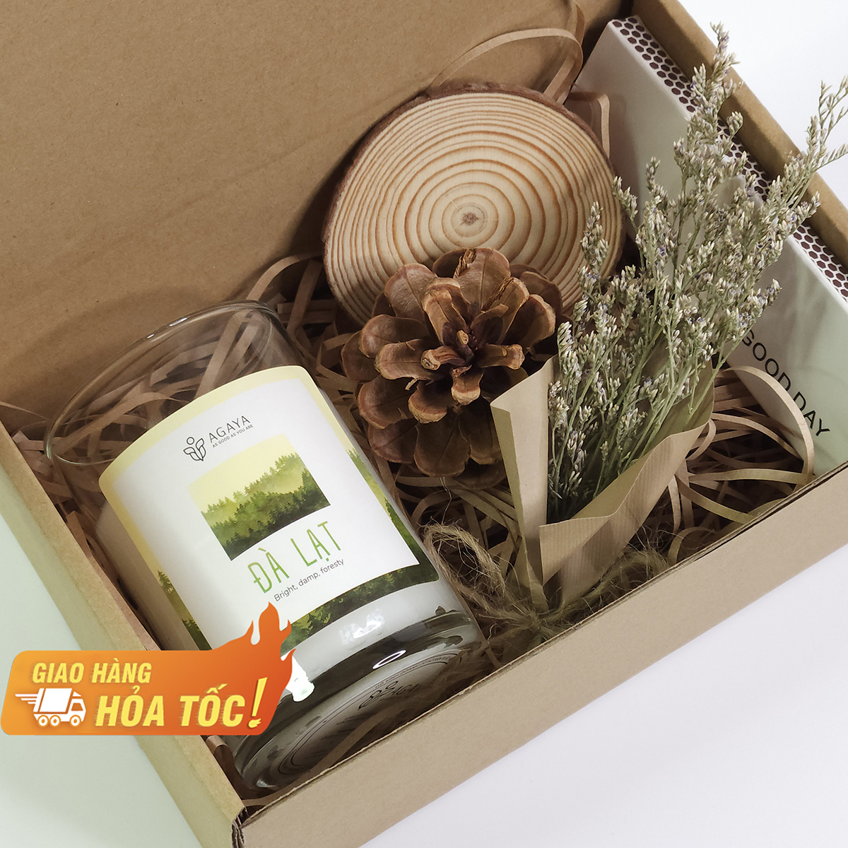 Set quà tặng sinh nhật - nến thơm agaya cup 100g / 200g