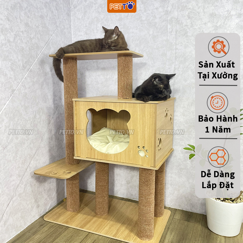 Nhà Cây Cho Mèo Siêu Xinh CT016 Chính Hãng Sản Xuất Tại Xưởng (Hàng Có Sẵn)