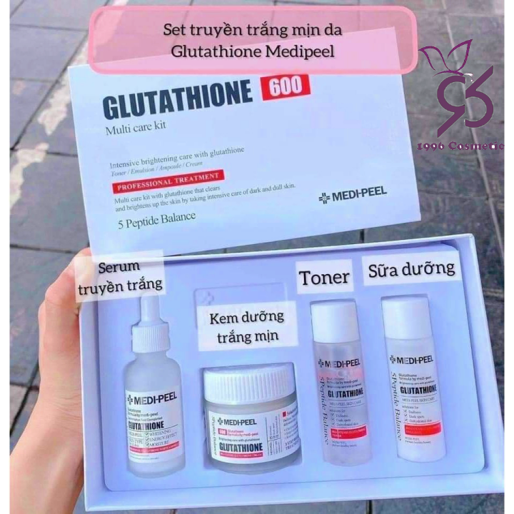 Set dưỡng truyền trắng medipeel glutathione 600 - da trắng không lo bắt nắng