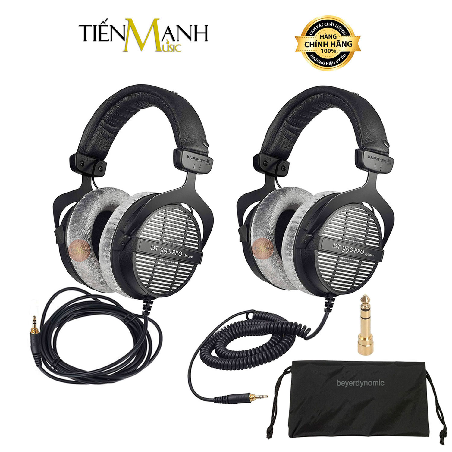 Tai Nghe Kiểm Âm Open-Back Beyerdynamic DT 990 Pro 250 Ohm - Đen, 45mm Dynamic Driver, Jack 3.5mm
