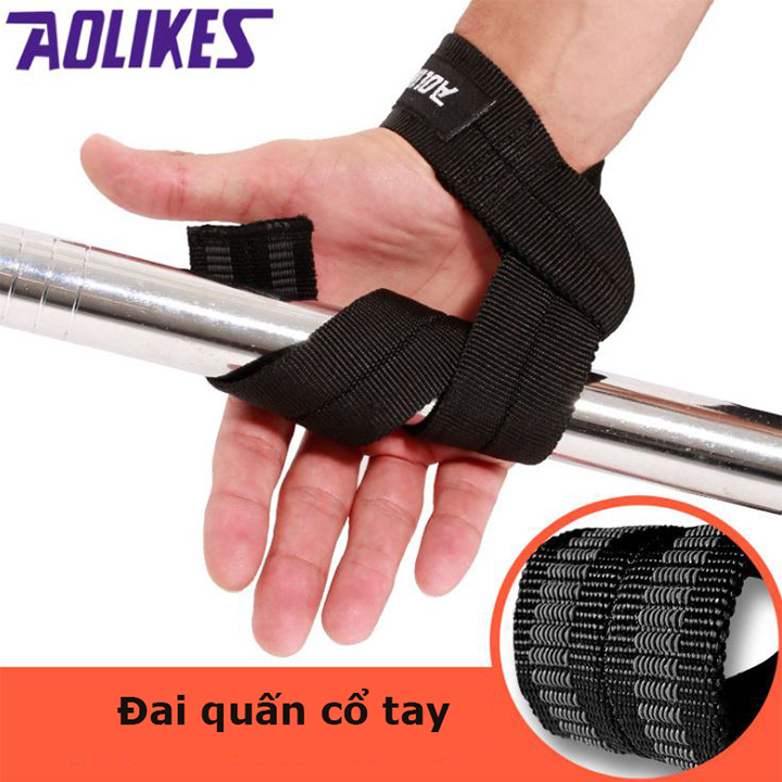 Dây kéo trợ lực lưng nâng đòn tạ Aolikes HW7635