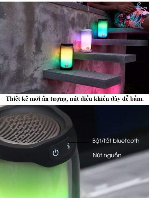 Loa Blutooth JBL Pulse 4 - Công Suất Cực Lớn 20W - Âm Thanh Phát