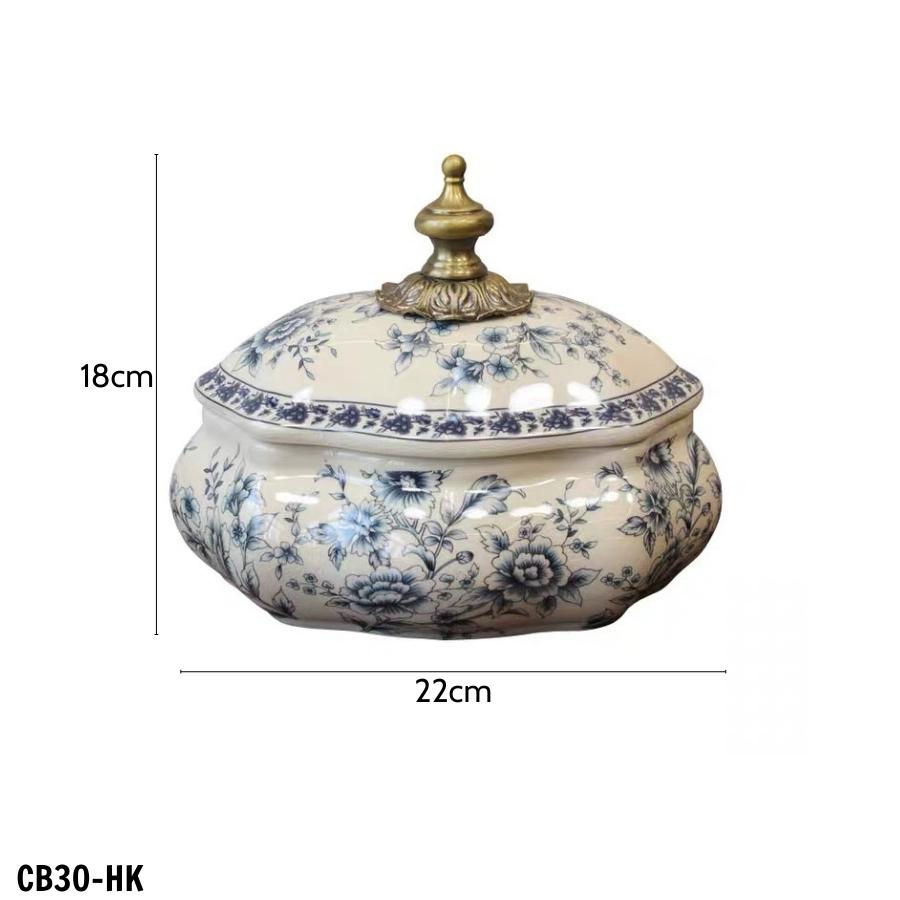 Hũ đựng bánh kẹo kiểu dáng lạ mặt mang phong cách tân cổ điển sang trọng CB30-HK