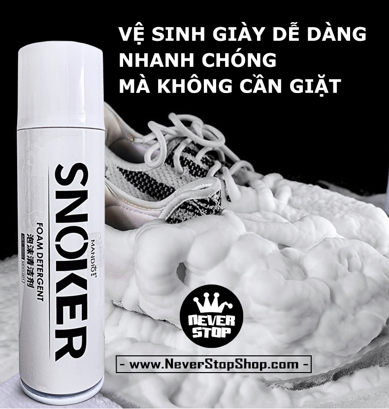 [TIỆN LỢI] CHAI XỊT VỆ SINH GIÀY DÉP DẠNG BỌT KÈM NẮP BÀN CHẢI – THƯƠNG HIỆU SNEAKER TNT 👟 - CHAI XỊT VỆ SINH GIÀY DÉP THÔNG MINH, TẠO BỌT SIÊU SẠCH, KHÔNG CẦN DÙNG NƯỚC