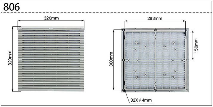 Lưới Lọc Bụi quạt hút Tủ Điện ZL 806 - tấm lọc bụi ZL 806