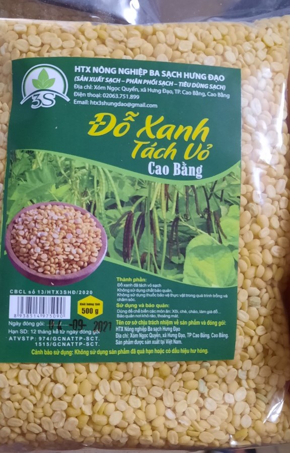 Đỗ xanh tách vỏ cao bằng 500g