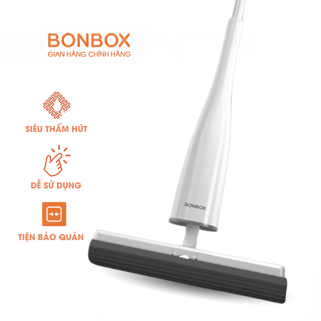 Cây lau nhà bonbox bct810 dạng mút xốp siêu thấm hút thiết kế vắt nước thông minh