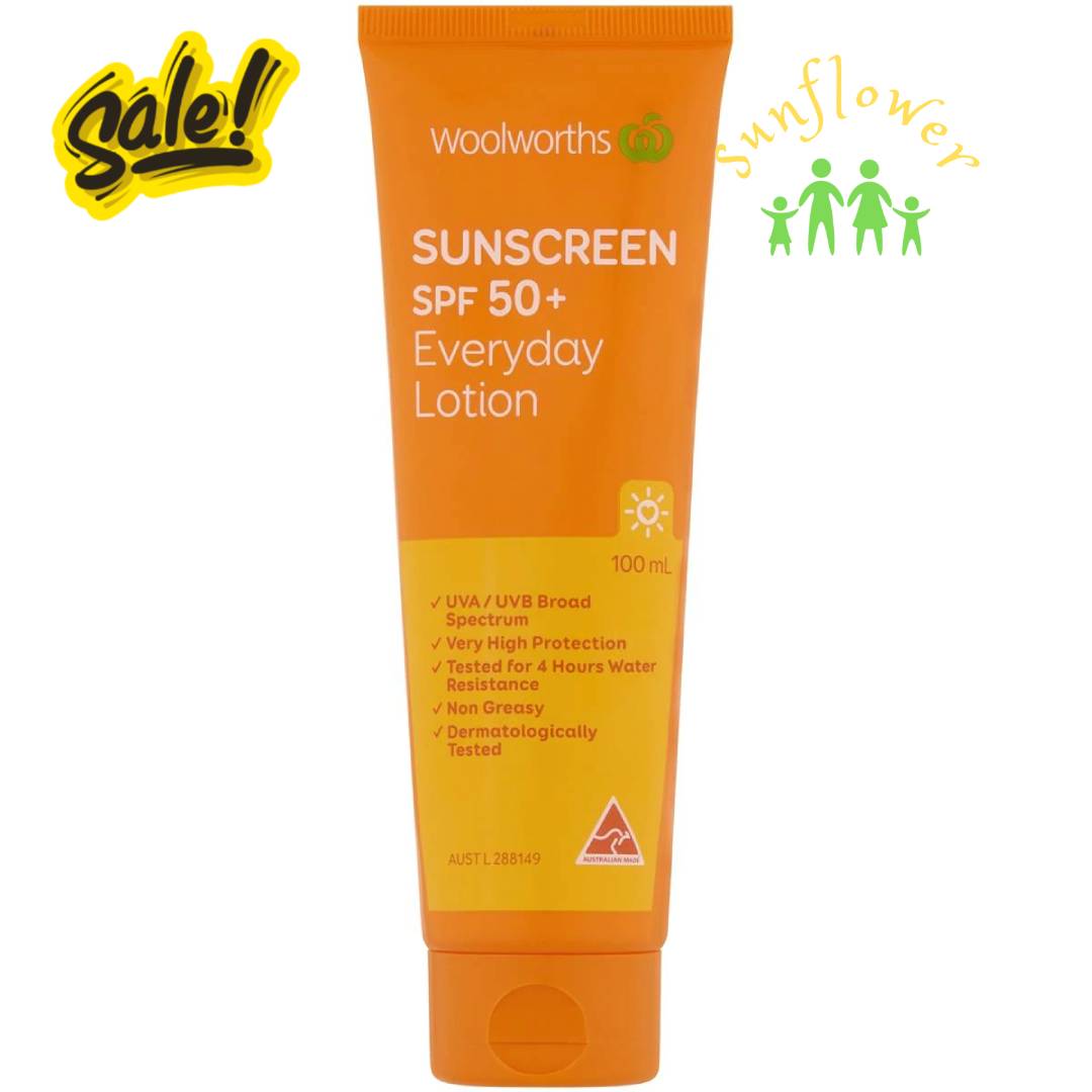 Kem chống nắng Woolworths Sunscreen Everyday Tuýp SPF 50+ 100ml của Úc