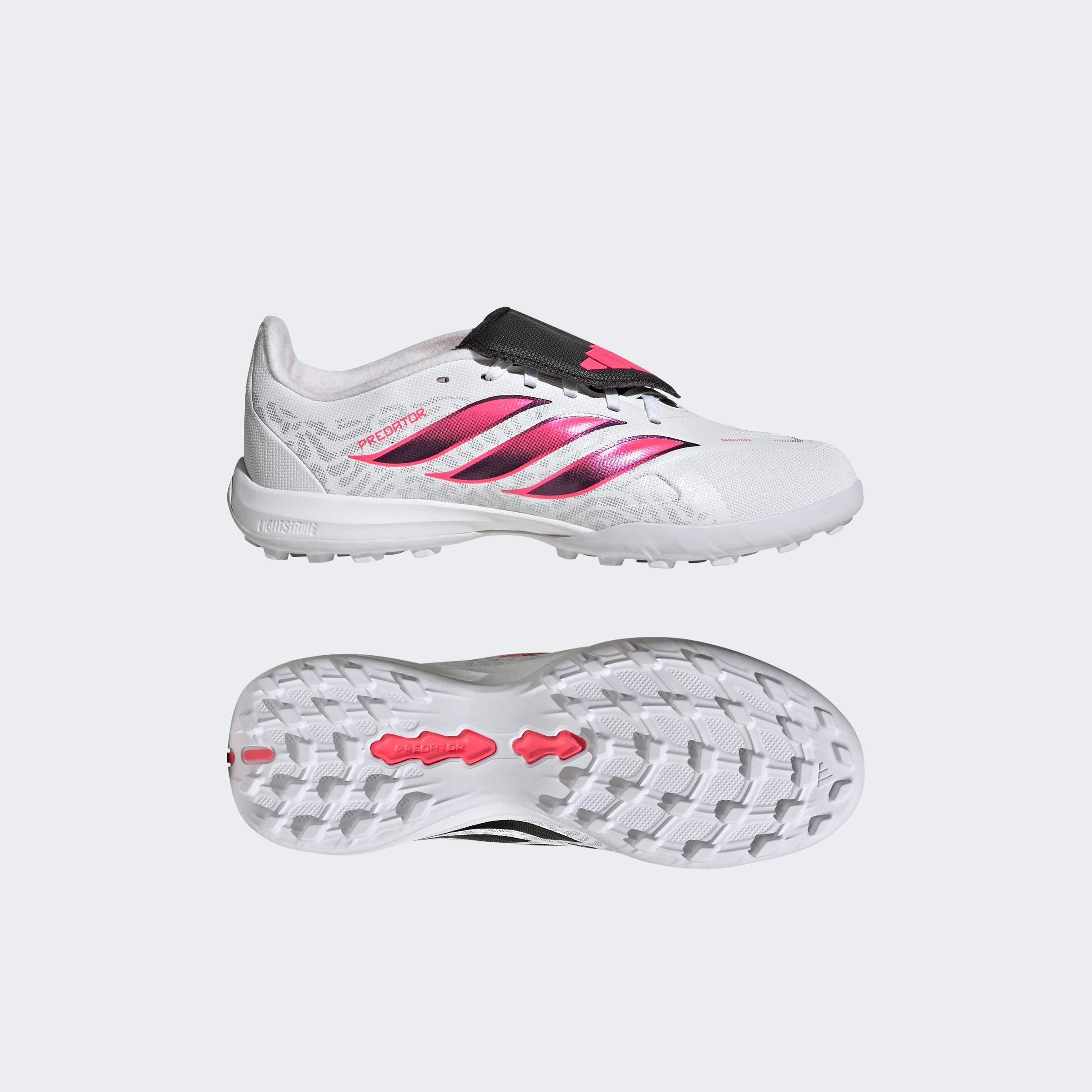 adidas Bóng đá Giày Đá Bóng Turf Predator League Lưỡi Gà Gập Dành Cho Trẻ Em Trẻ em trắng IH2103