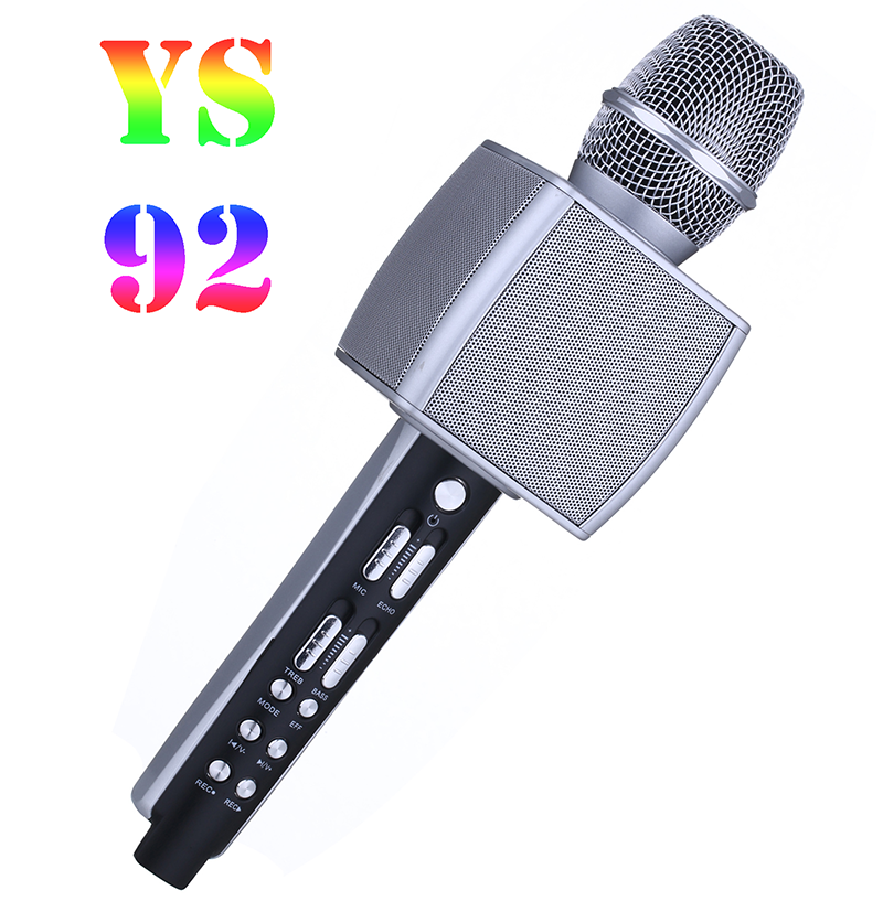 Micro Karaoke YS-92 Kèm Loa Bluetooth Cao Cấp, Micro Bluetooth 3in1