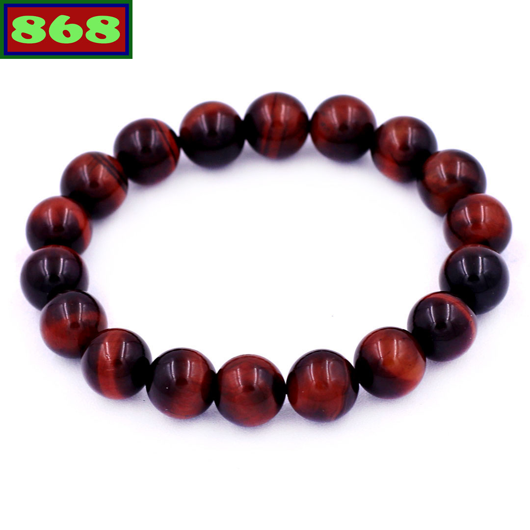 Vòng chuỗi đeo tay đá mắt hổ hồng, từ 8 ly đến 14 ly, 108 hạt, charm inox, vòng tay chuỗi hạt,charm tỳ hưu, charm Phật Như lai, charm A di đà, charm hoa sen, charm bát quái, vòng tay phong thủy