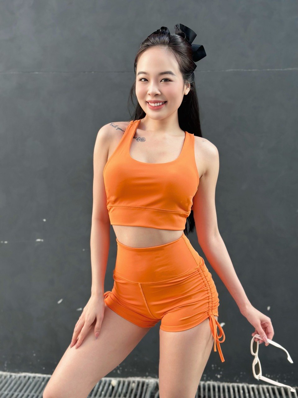 Đồ tập gym nữ, set bộ đùi thể thao áo bra kèm mút quần đùi tập aerobic đi bơi nữ