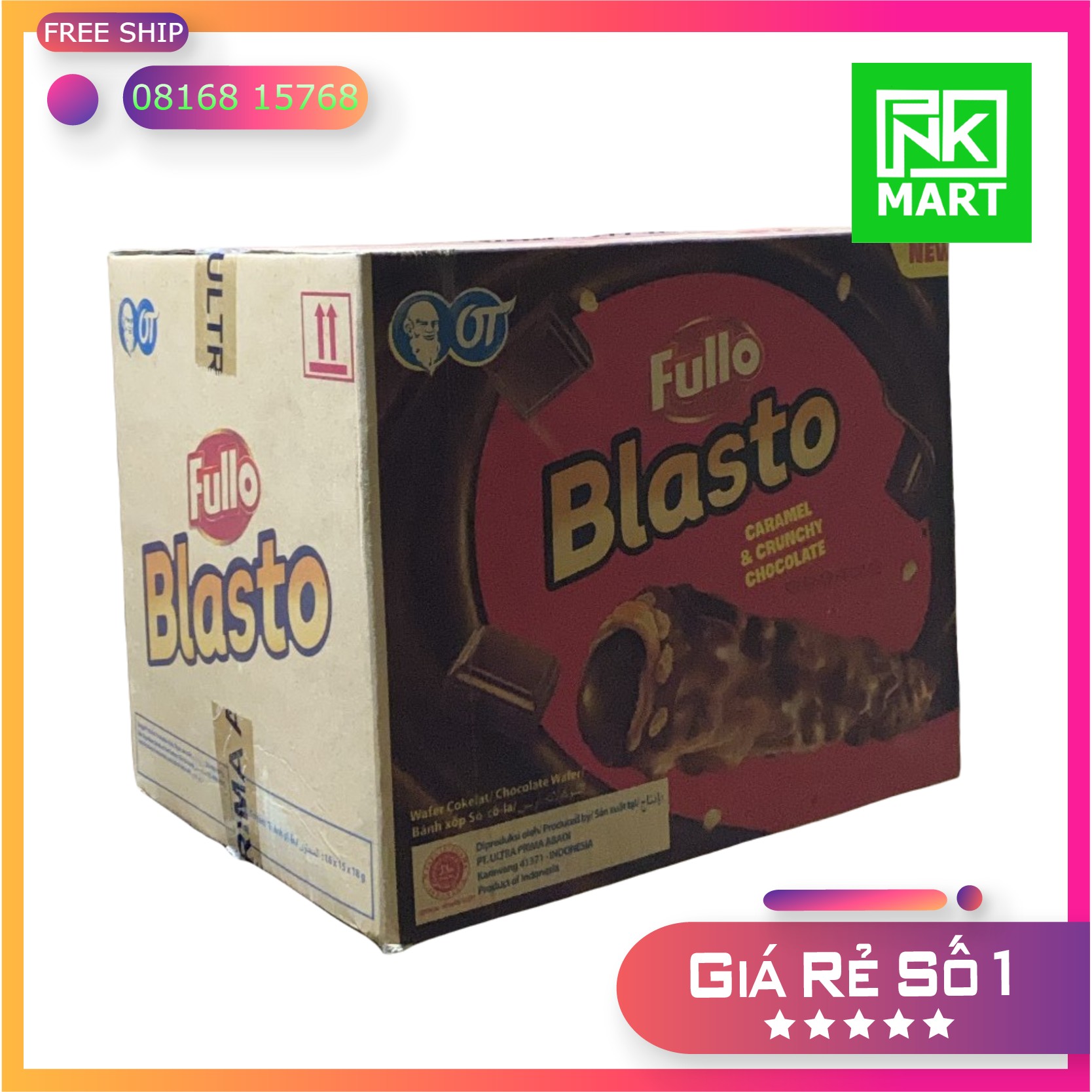 [HCM]Thùng 16 hộp bánh Fullo Blasto 18gr