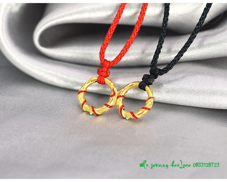 Charm Vòng tròn vũ trụ vàng 24k