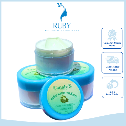 Kem kích trắng x10 Canaly’s hũ 30gam tẩy cấy trắng cực mạnh pha kem body