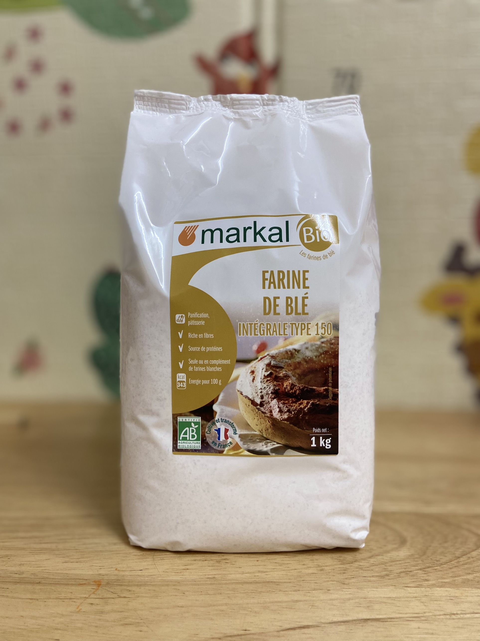 Bột mì nguyên cám hữu cơ Markal T50 1kg