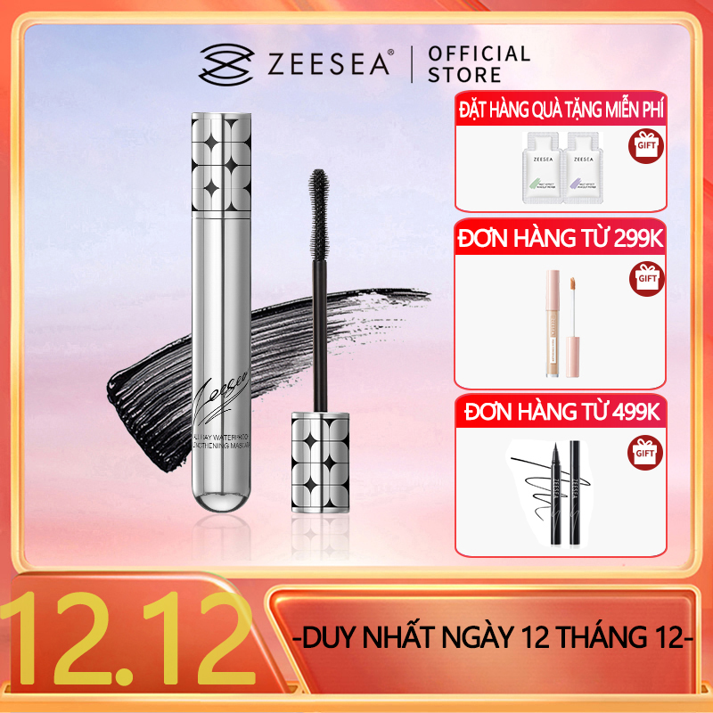 Zeesea Mascara Mascara không thấm nước bền lâu 36h Smudge-Proof kéo dài lông mi sợim mắt chống mồ hôi Đ điền quăn trang điểenLông mi dày, sợi cong, kéo dài.