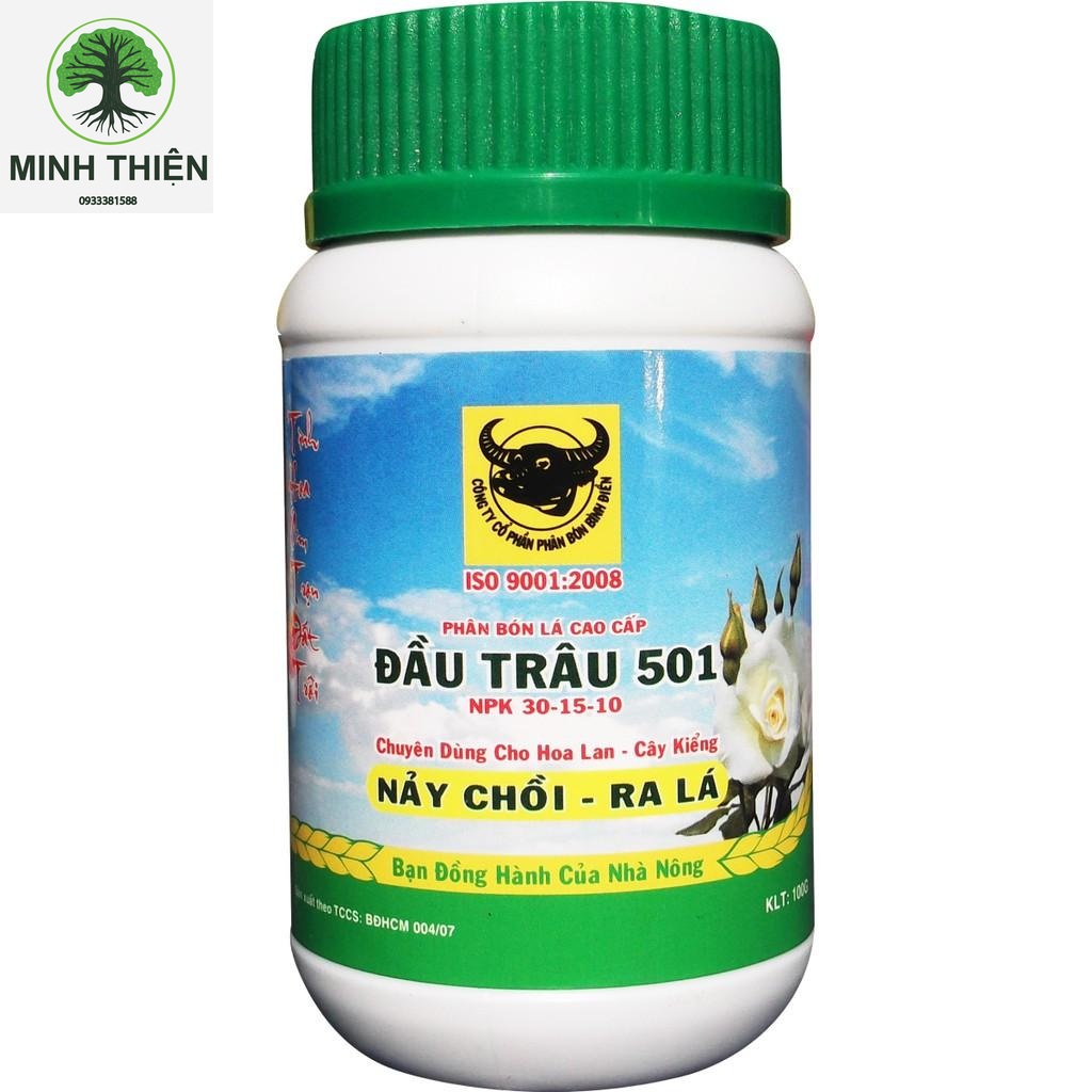 Phân bón lá cao cấp đầu trâu 501 bình điền npk - 100g