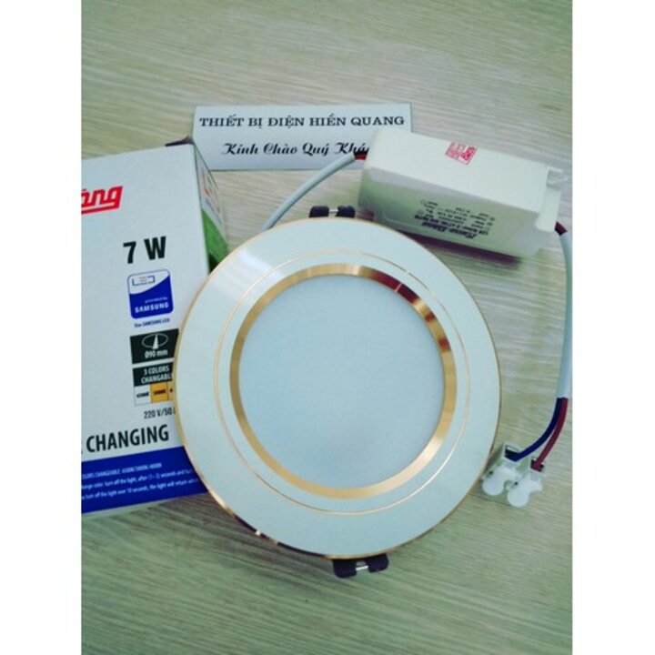 Đèn âm trần đổi màu Rạng Đông 7w
