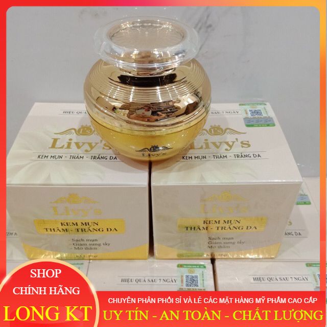 Kem face livy vàng khử mụn , thâm, trắng da 20g chính hãng