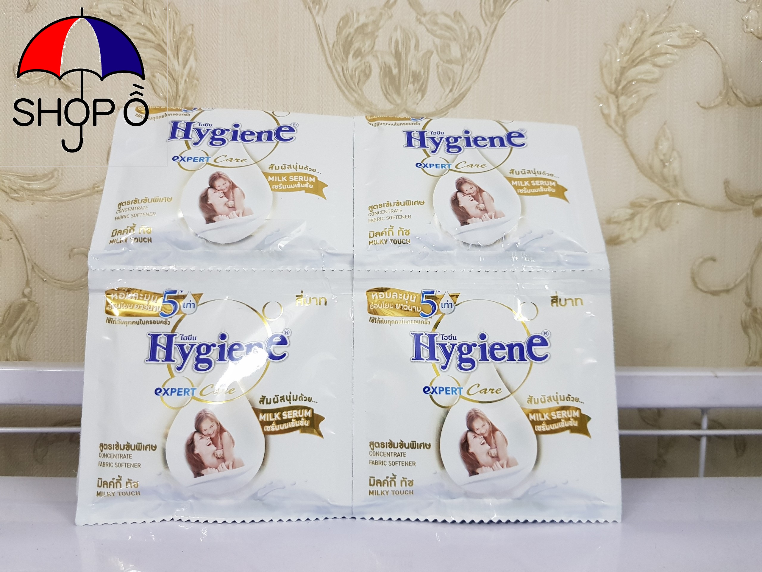 Combo 10 dây 120 gói xả vải đậm đặc Hygiene 20ml Thái - Màu trắng