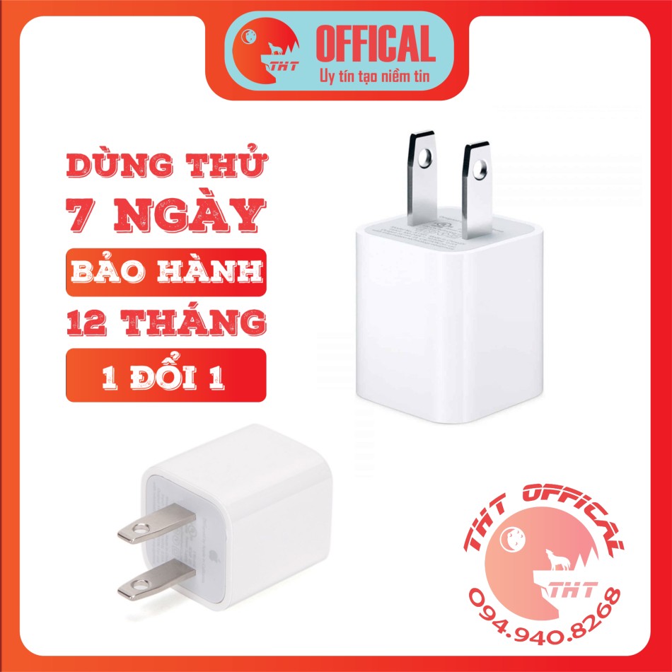 [Chính Hãng] Củ Sạc Iphone Zin IC Chính Hãng 5v-1a Cho iphone 6 6plus 7 7plus 8 8plus x xsmax Bảo hành 12 tháng