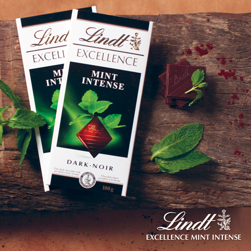 Socola đen vị bạc hà 100g - Chocolate Lindt Excellence Noir Menthe Intense (Mint)