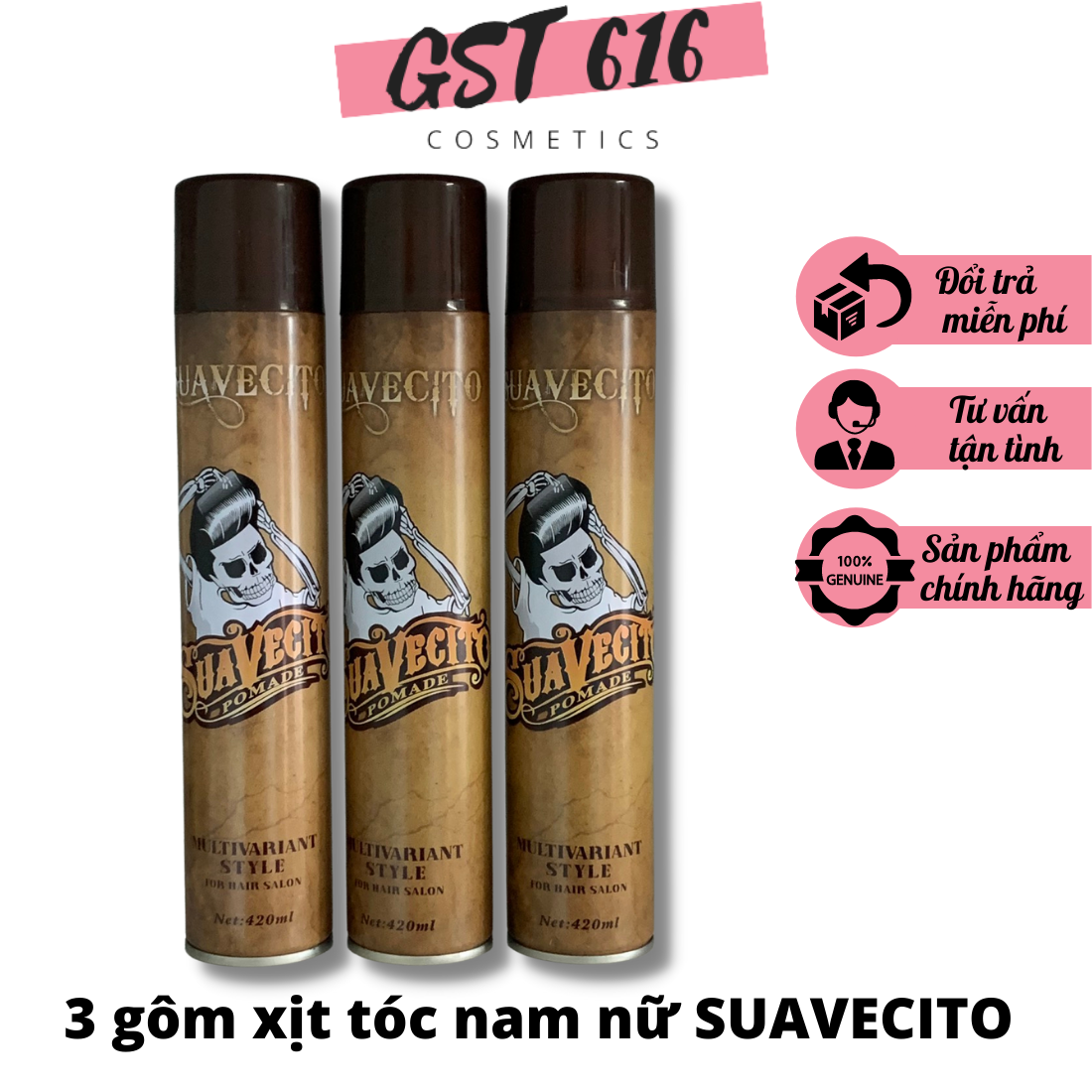 3 gôm xịt tóc suavecsito 420ml hàng chuẩn salon chuẩn công ty dành cho mọi loại tóc cả nam và nữ