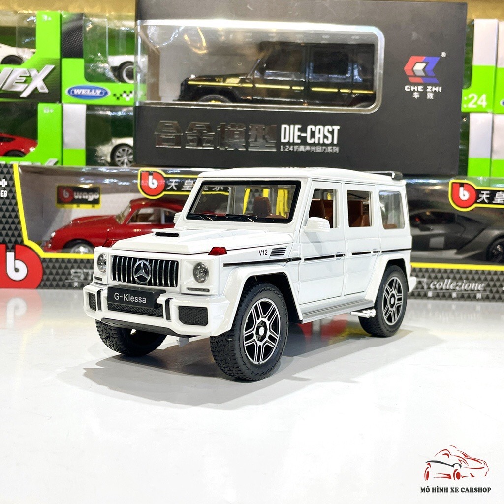 Mô hình trưng bày xe ô tô siêu xe Mercedes-Benz G63 G-Klasse tỉ lệ 1:24 (4 Màu)