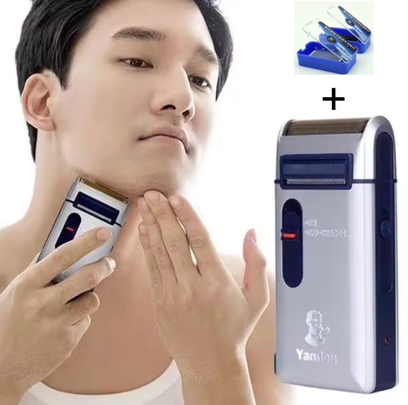 GIAO NHANH 2H Máy Cạo Râu Yandou Bạc Dao Cạo Râu Máy Cạo Râu Nam Mini kèm Hộp Đựng Siêu Bền.