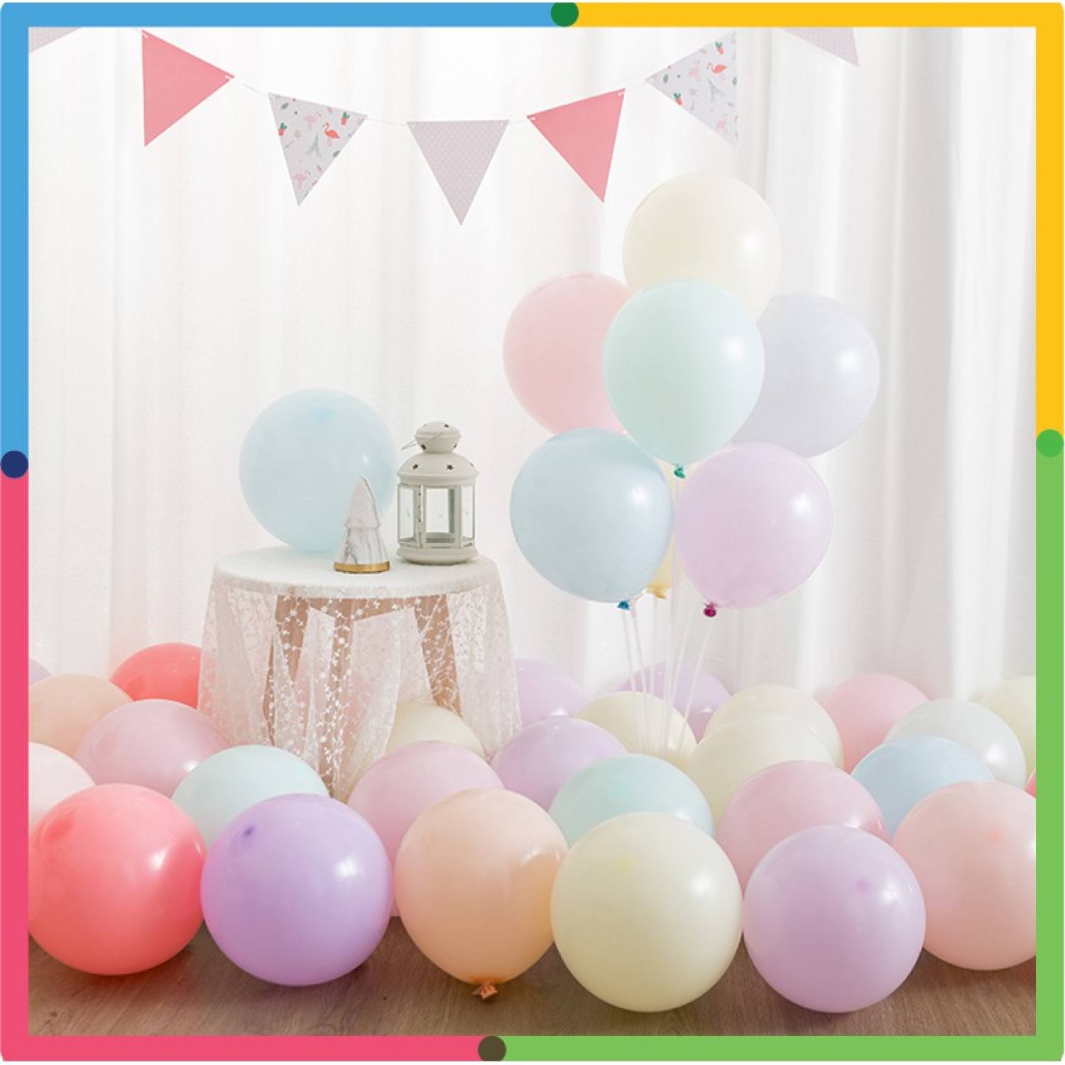 Bóng pastel, set 10 bóng màu pastel loại to 10 inch dày 2,2g rpl009 reddove