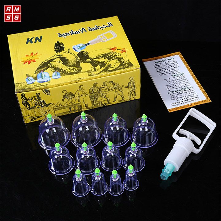 Bộ Giác Hơi 12 Ống Hút Chân Không Hộp Vàng Không Dùng Lửa An Toàn Sức Khỏe, Bộ Giác Hơi 12 Món Cao Cấp, Sức Khỏe - Dụng Cụ Chăm Sóc Sức Khỏe Tại Nhà.