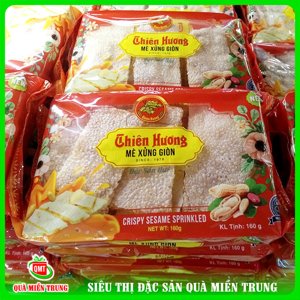 4 gói Kẹo mè xửng giòn Thiên Hương 4 gói x 160g, ĐẶC SẢN HUẾ