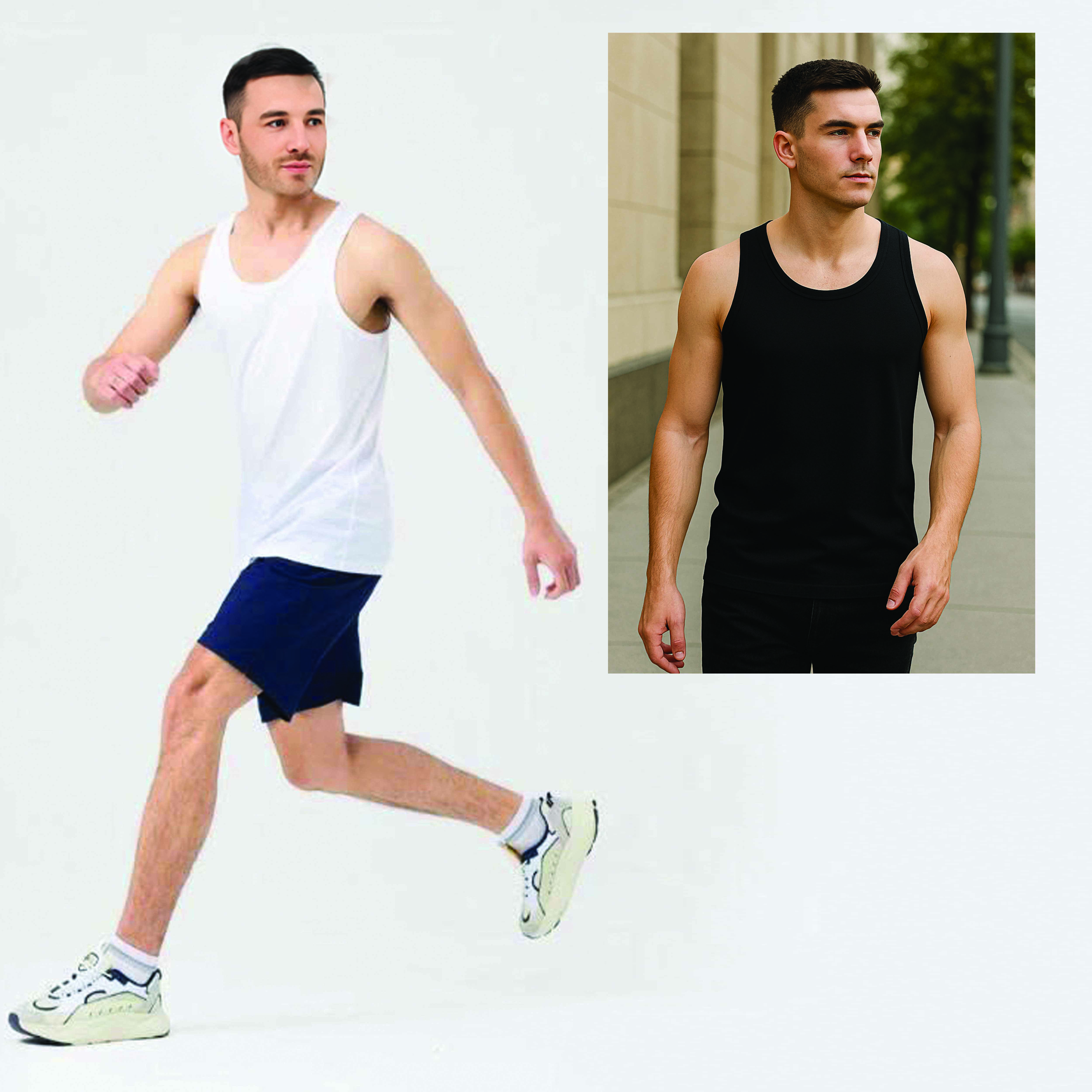 Áo Tanktop Nam Cotton Thoáng Mát Phong Cách Thể Thao Đường Phố - 1