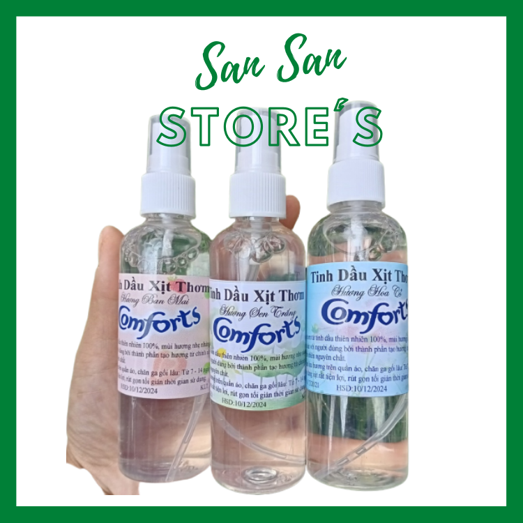 Tinh dầu xịt thơm COMFORT 100ml khử mùi toàn thân xịt thơm quần áo nước hoa lưu hương lâu hương thơm quyến rũ