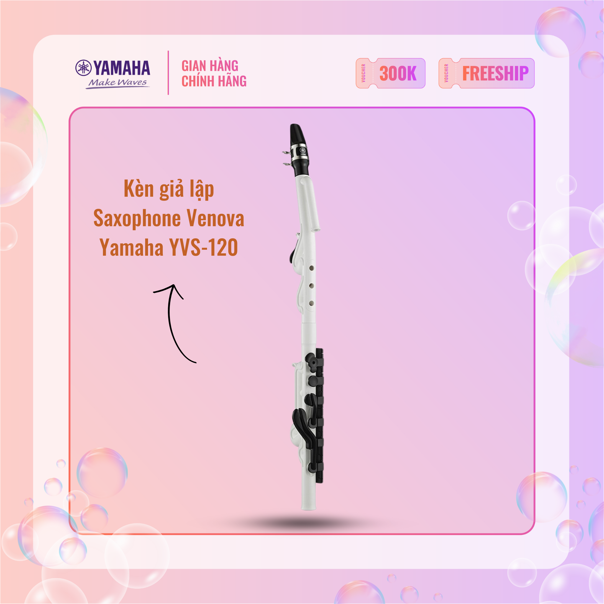 Kèn giả lập saxophone alto venova yamaha yvs-120 kèm bao kèn - bảo hành chính hãng 12 tháng