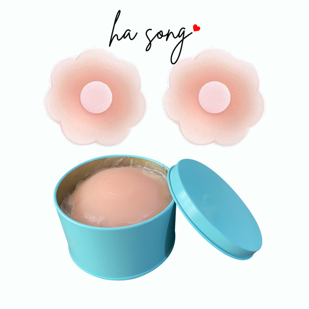 Miếng dán ngực silicon siêu mỏng hộp 5 cặp giá rẻ tiện lợi , dán ti dán nhũ hoa đẹp chuyên dùng mặc đồ gợi cảm xẻ sâu PK111 -Ha Song Shop