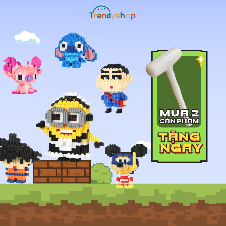 Đồ chơi mô hình lắp ráp lego mini nhân vật hoạt hình, đồ chơi trí tuệ cho bé