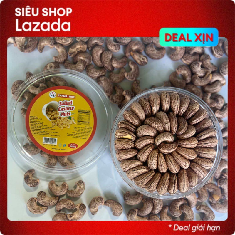 1kg hạt điều rang xếp hoa hộp 500gram