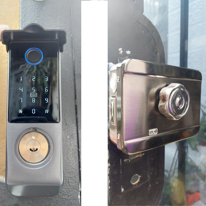 Khóa cổng sắt vân tay dùng app ttlock