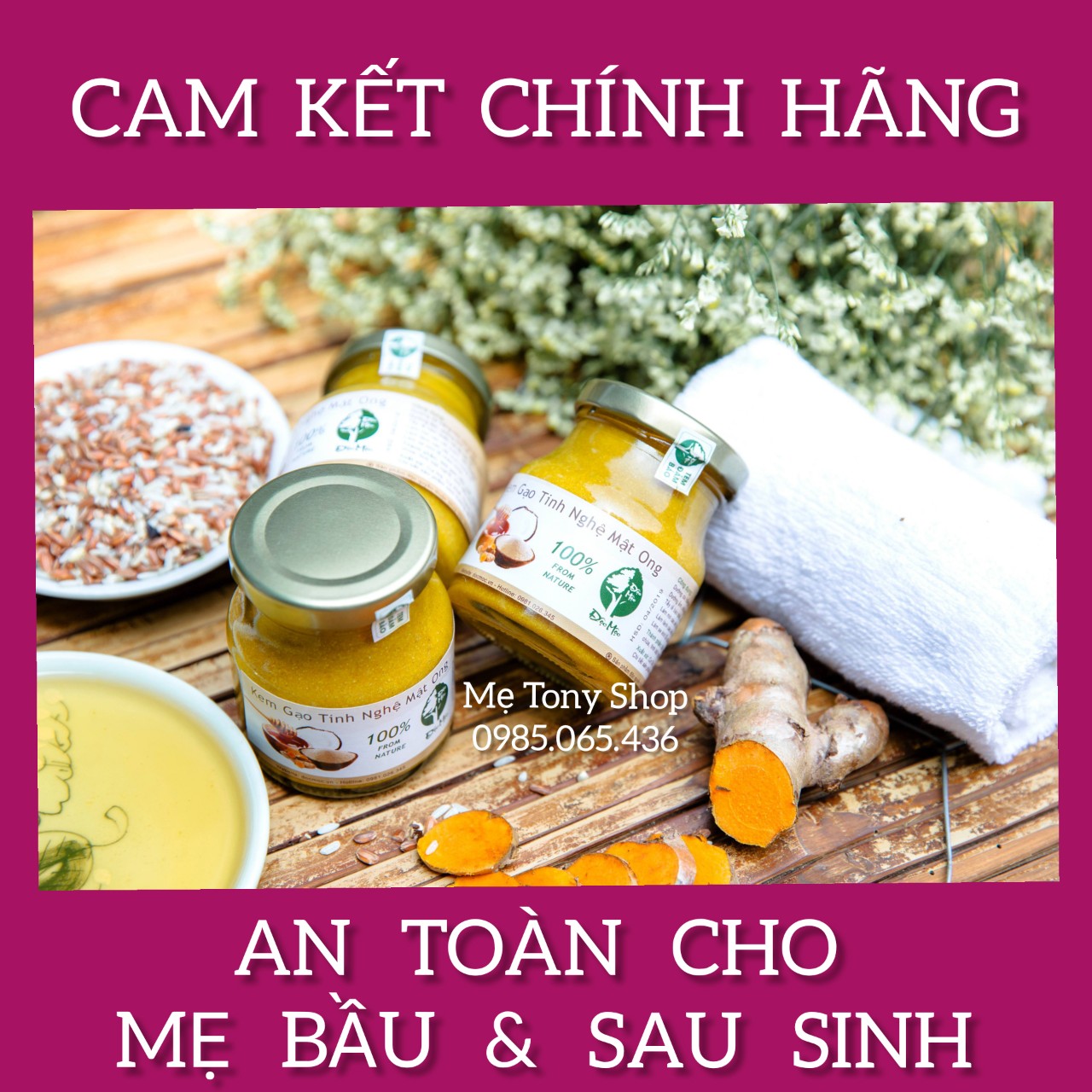 Kem gạo tinh nghệ mật ong-độc mộc