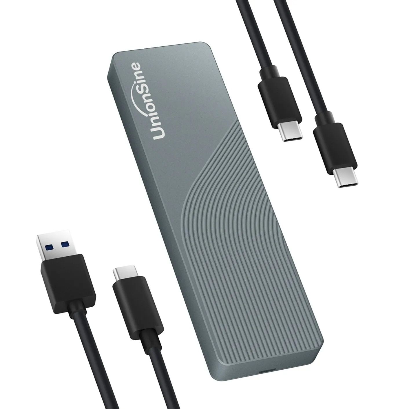 Hộp ổ cứng di động unionsine hỗ trợ cả ssd m2 nvme và ssd m2 sata,unionsine dual protocol m2 nvme ngff sata ssd