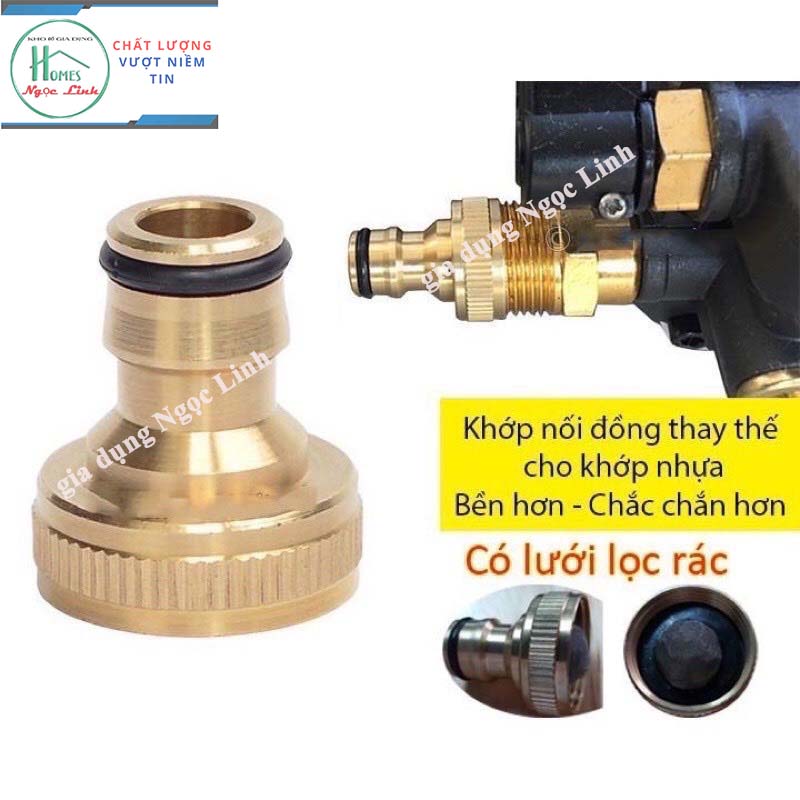 Bộ khớp nối nhanh đầu vào máy rửa xe,Khớp đồng nối nhanh đây cấp nước