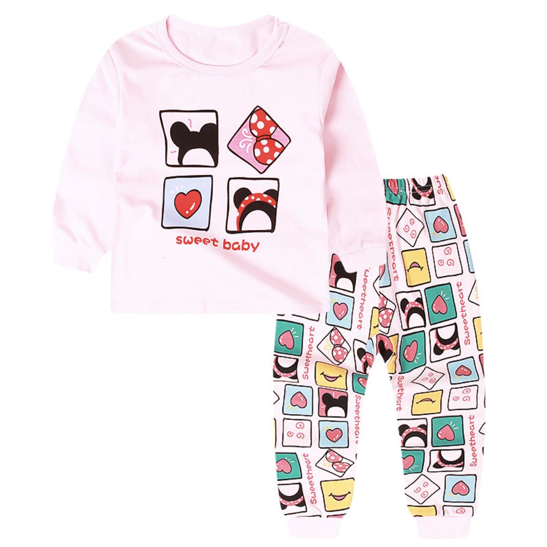 [VIDEO] I122 Bộ quần áo tay dài bé gái chất liệu 100% cotton thu đông in hình CHUỘT BABY cute phong cách Hàn Quốc