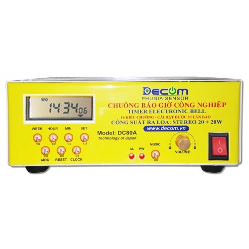 Chuông hẹn giờ tự động công nghiệp decom dc-80a