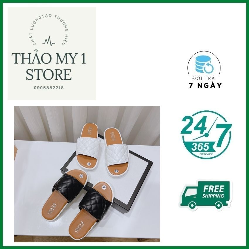 Dép Gucci siêu êm 2021 Thảo My 1 Store, nhẹ nhàng, thiết kế gọn gàng, bền đẹp